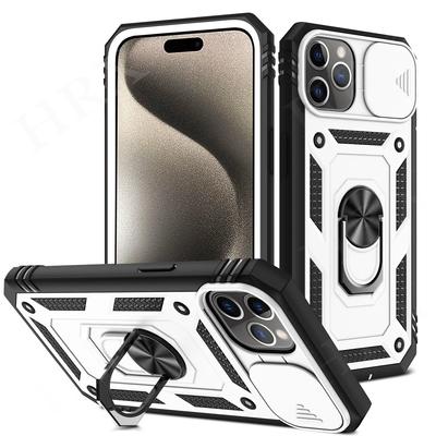 Robuste Vollkörperschutz-Handyhülle mit ausziehbarem Kameraständer für iPhone 17 Air 16 15 14 Plus 13 12 Pro Max 11 Schutzringabdeckung