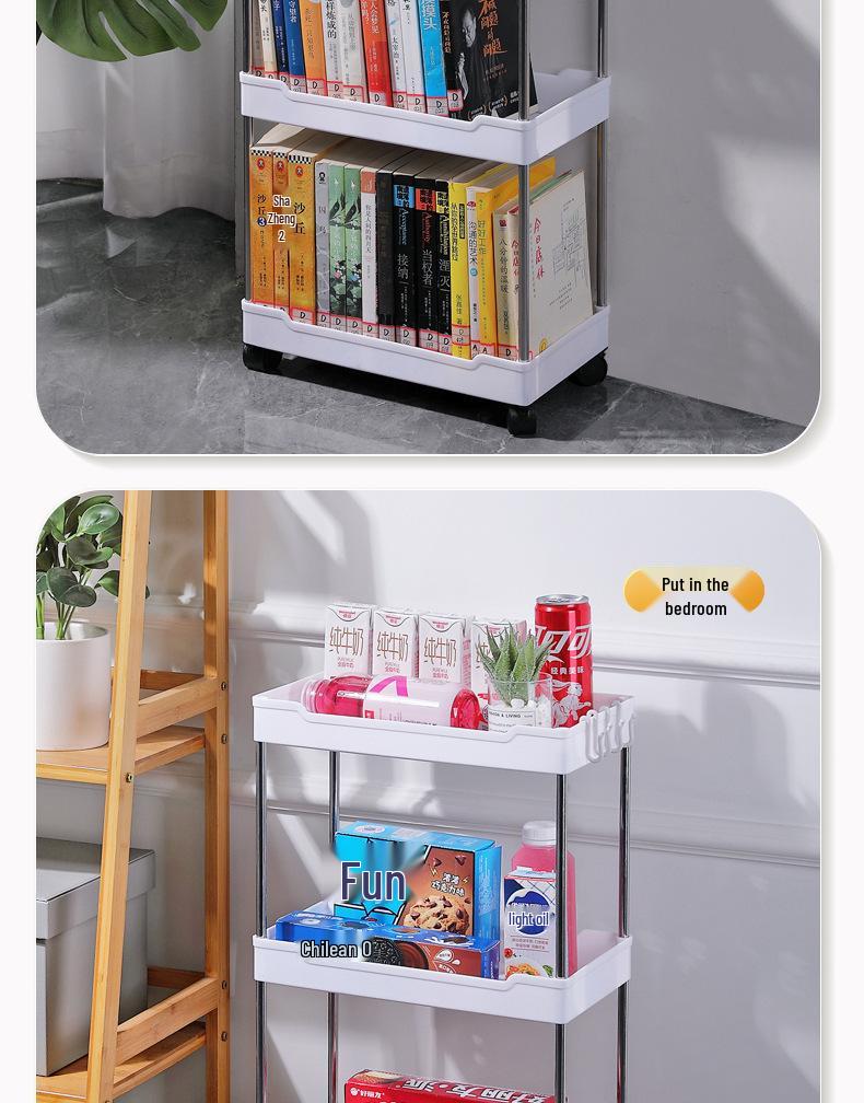 Mehrschichtiger Aufbewahrungswagen für Badezimmer, Küche und Wohnzimmer