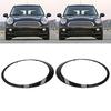 Pair of Headlights and Headlight Lamp Cover Trims for the R55 Clubman | Qiilu Car Headlight Trim Rings | Pair of Headlight Trim Rings, Glossy Black, L