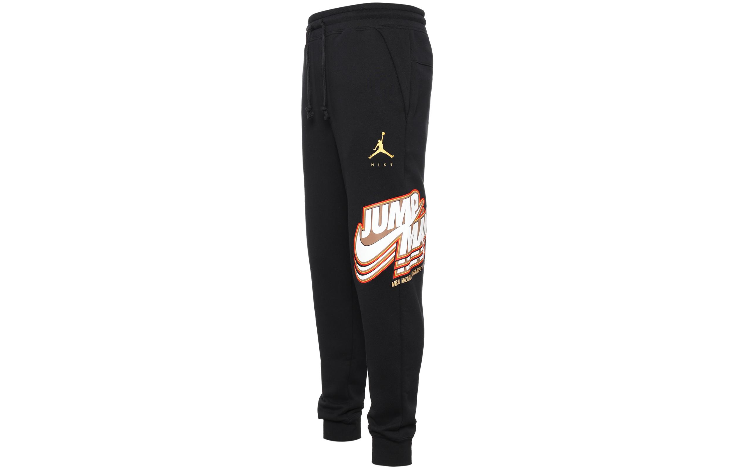 Jordan Men's Black Fun Print Fleece Lined Sweatpants Knitted Sweatpants Dc9609-010 Cm