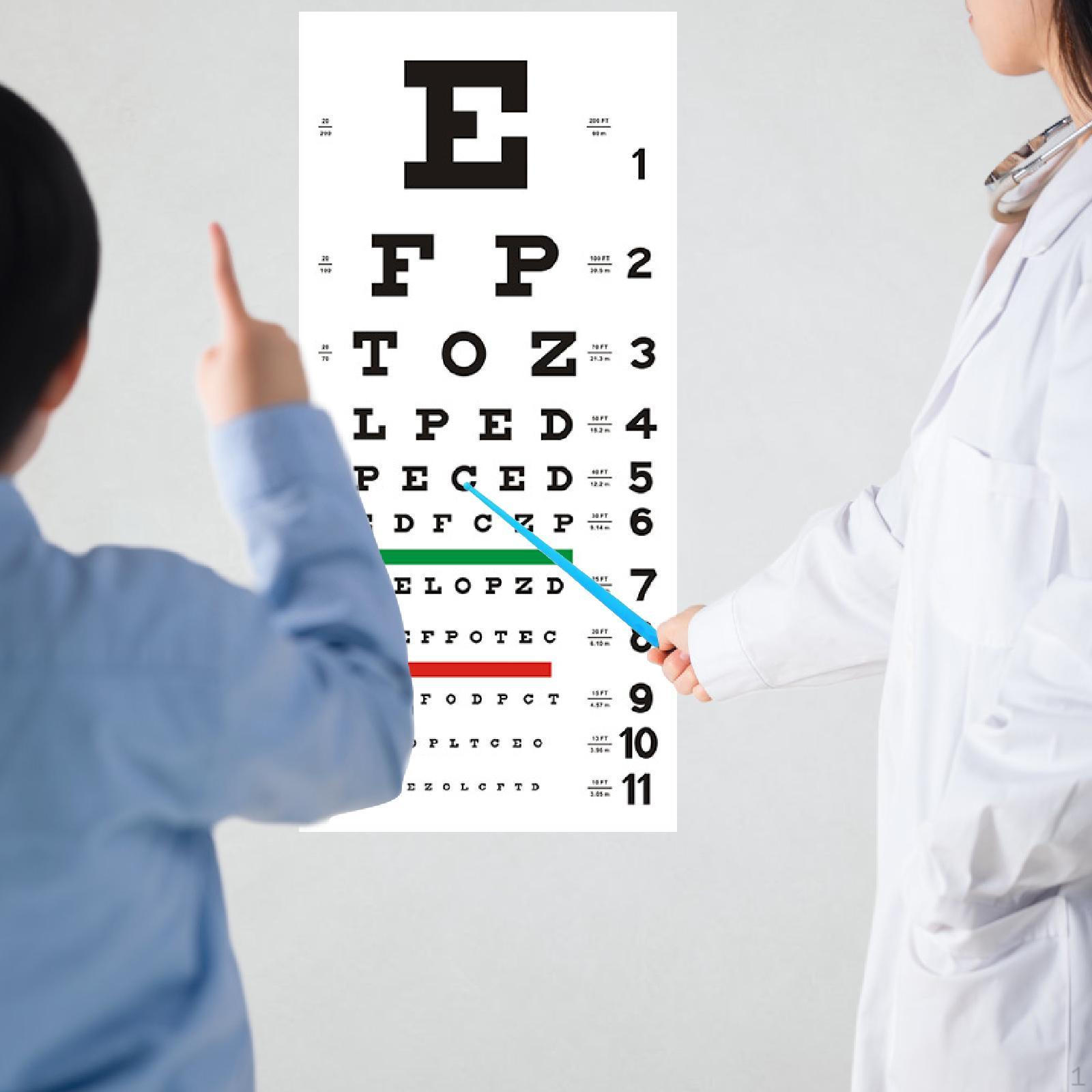 

Таблица для проверки зрения ПВХ Слабое зрение Легко чистить с окклюдером и указкой Настенная Домашняя Blue Eye Occluder