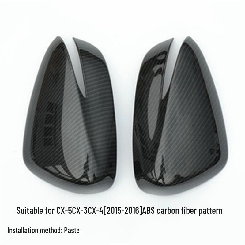 Mazda CX3 CX4 CX5 Rearview Mirror Cover Carbon Fiber Pattern (2013-2021 models)