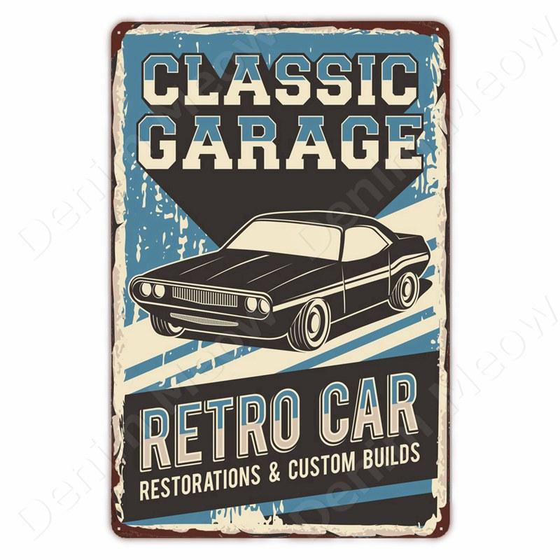 Vintage Metal Sign for Man Cave Garage, Classic Car, Gasoline Plaque Posters, Auto Repair Service, Tin Sign, Wall Decor