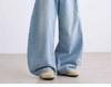 Men's Straight-Leg Print Jeans: Trendy Spring/Autumn High Street Long Pants
