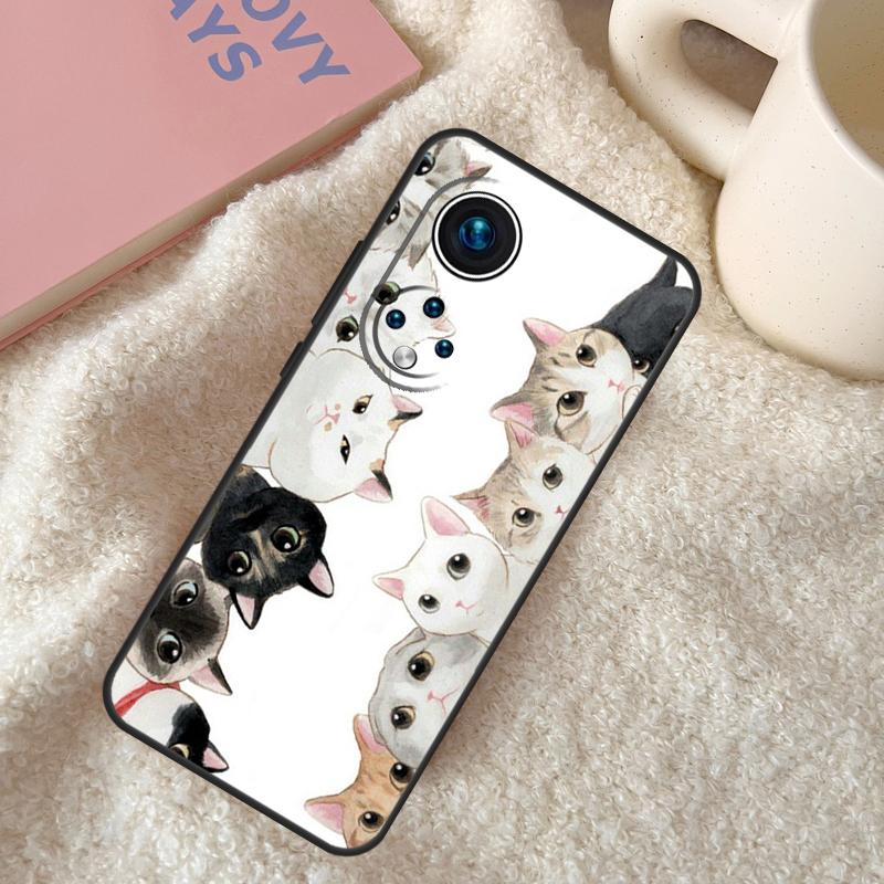 Cute Kawaii Cat Case For Honor Magic 7 5 6 Lite Honor 200 Pro 50 70 90 Lite X9b X9a X8b X8a X8 X9 X9c Coque