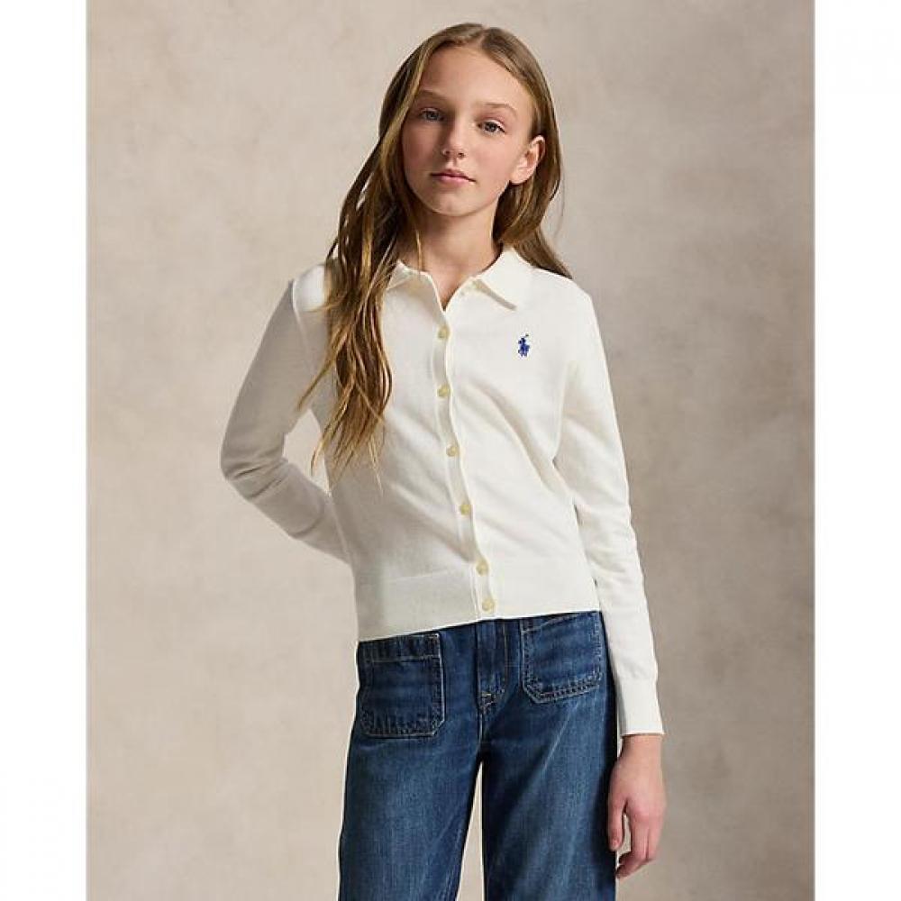 

Polo Ralph Lauren Girls 7 16 Cotton Polo Cardigan Cwposweg6820627100 S