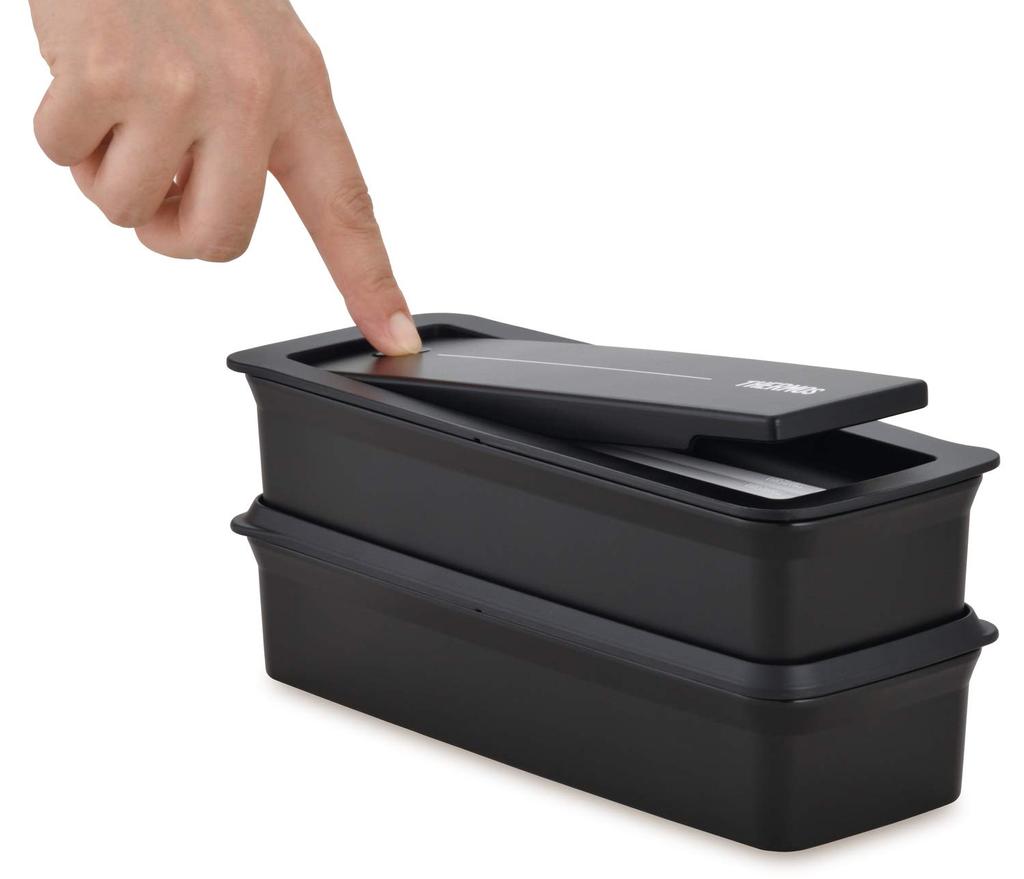 Thermos Fresh Lunch BK Box, 2-Tier, 980ml, Black, DJS-980W