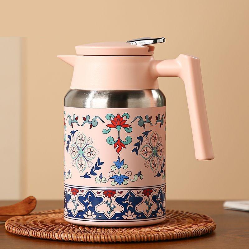 1PC Insulation Kettle Chinese Wind Large Capacity Household Kettle New Coffee Pot Warm Bottle Household Goods