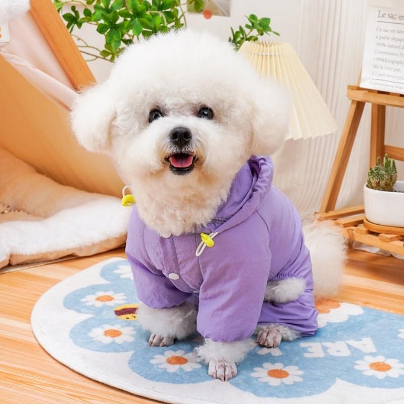Windproof Dog Jumpsuits Jacket Autumn Dog Clothes Fashion Solid Pet Puppy Overalls Outdoor Cat Jumpsuits Pet Four Legged Clothes