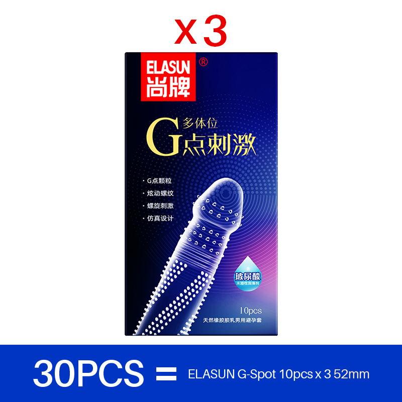 ELASUN Condoms G Spot Stimulate Ultra Thin Hyaluronic Acid Lubricant Penis Sleeve Sex Toys