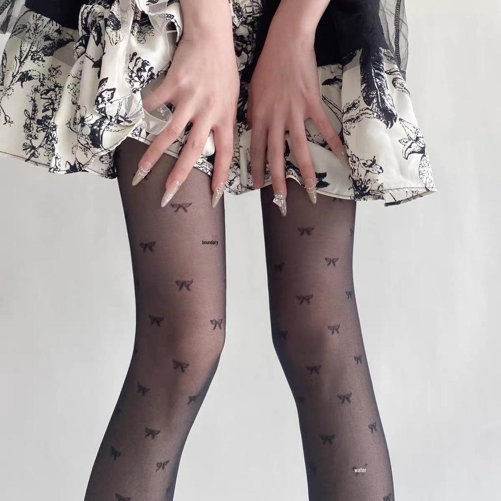 Women's Pure Desire Black Argyle Fishnet Pantyhose: Sexy Silk Niche Design for Spring and Autumn