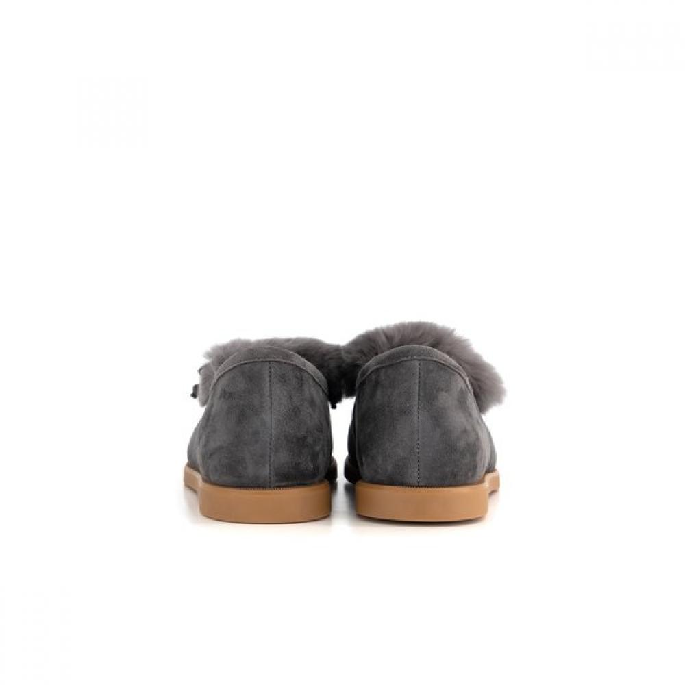 SODA Women Semi Casual Natural Rubber Fur Loafer Arf516 Da70  2cm 