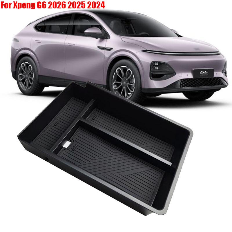 Car Armrest Storage Box Fit for Xpeng G6 2026 2025 2024 Central Console Orgnizer Stowing Tidying Car Accessories