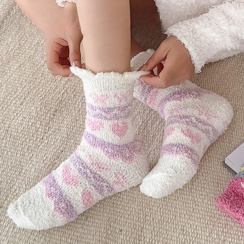 Thick Socks for Women In Autumn and Winter, Coral Fleece, Long Winter Socks, Plush Warmth, Home Fleece, Love for Sleeping, Floor Socks