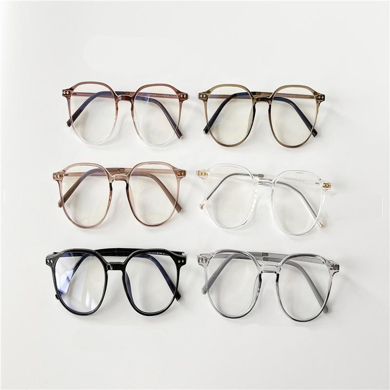 Transparent Tea Frame Oval Myopic Glasses Women 156 Single Anti Blue Rays Prescription Spectacles Diopter 0 -0.5 -0.75 To -6