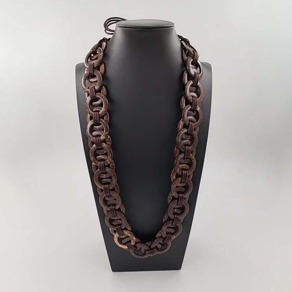 Jeans Decor Coconut Shell Woven Belt Adjustable Retro Tassel Waist Chain  Pants