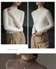 Women's Slim Fit Faux Cashmere Turtleneck Long Sleeve Top with Soft Fleece for Autumn/Winter