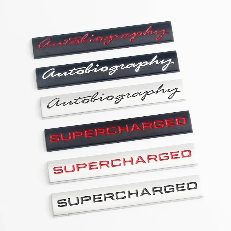 3D Metal Logo SUPERCHARGED Autoliography Engine Emblem Badge Sticker Car Styling Accessories