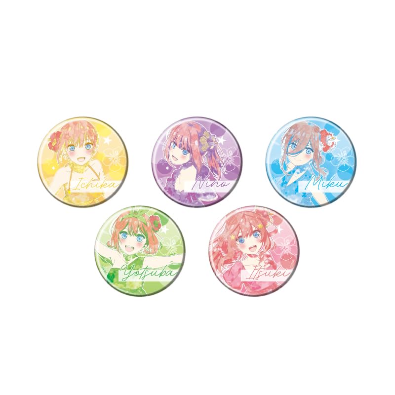

The Quintessential Quintuplets 01 Group Design [SPARKLY PAINT] Can Badge Set of 5
