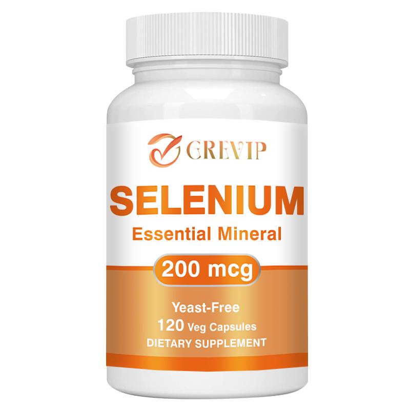 Selenium supplement, each serving contains 200 micrograms of selenium, provides immune support, suitable for both men and women, all-natural. 120*1