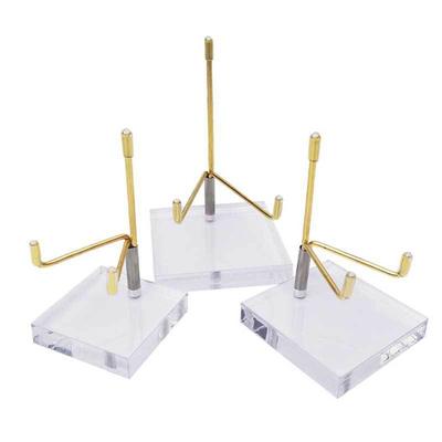 For Crystal Ball Base Stone Shelf Metal Mineral Display Stand With Acrylic Base Crystal Ball Holder