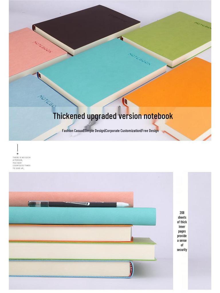 Super Thick 416-Page Business Notebook - A4/B5/A5 Large Size for Work Records