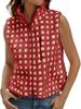 Women's High Neck Waffle Fleece Vest - Autumn/Winter Casual & Versatile Fashion