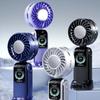 Nový Ledový Kompresor Rychlý Ventilátor Polovodičové Chlazení Ruční Ventilátor Přenosný na Krk Digitální Displej Skládací Ventilátor