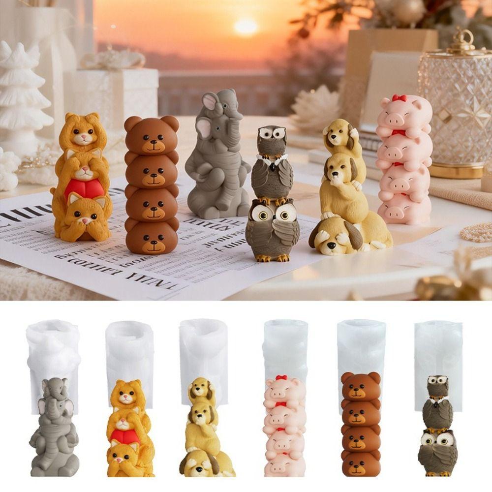 Silicone Material Animal Candle Silicone Mold 3D Design Resin Silicone Mold  Candle Making