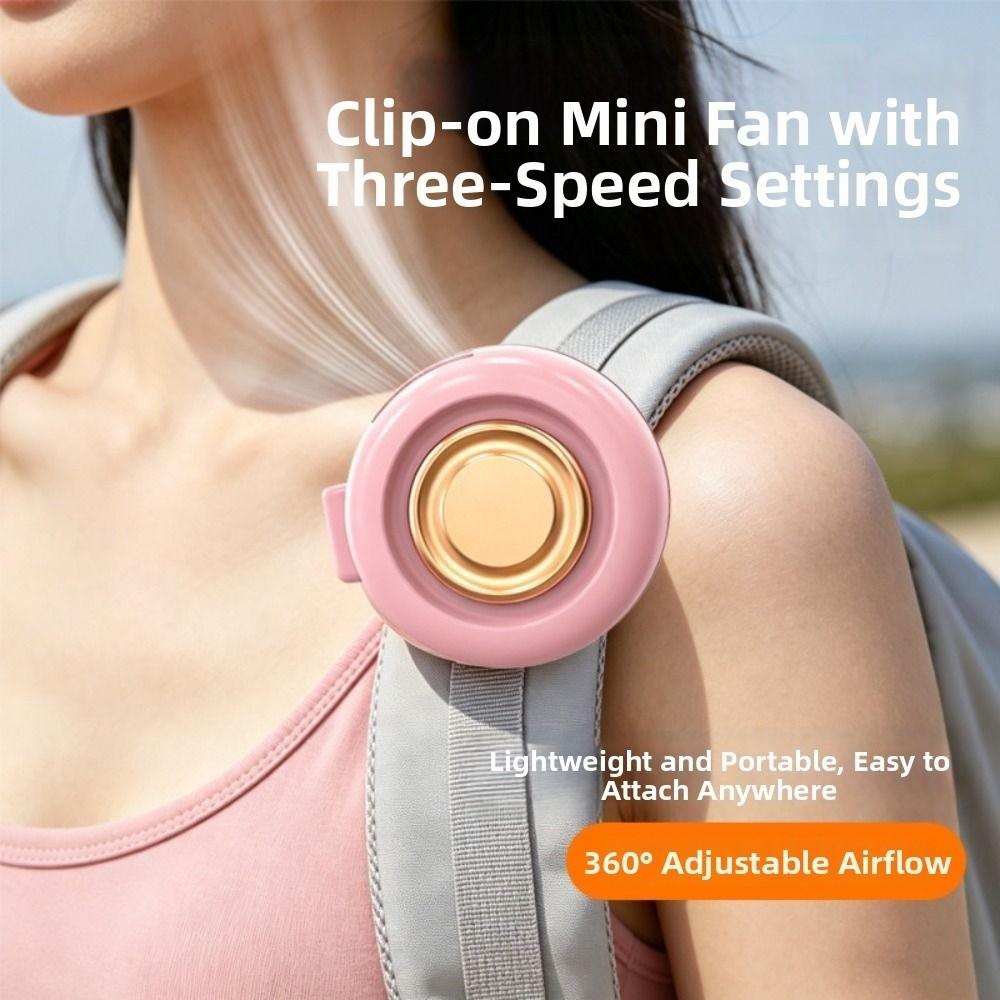 Mute Personal Cooling Clip Fan Bladeless Hanging Waist Fan Handheld Air Cooler  Indoor Outdoor Use