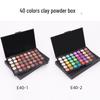 40-Color Clay Makeup Powder Palette for Doll Figurine - Eyeshadow & Blush Kit