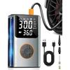 Tire Inflator Portable Air Compressor, Bike Pump, 150PSI Air Pump for Car Tires with LCD Dual Screen and Digital Tire Pressure Gauge, Air Compressor