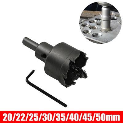 1 vnt. 5A karbido antgaliu TCT grąžtas skylės pjūklas 20-50 mm grąžtų rinkinys skylės pjūklas nerūdijančiam plienui metalo lydinio gręžimui