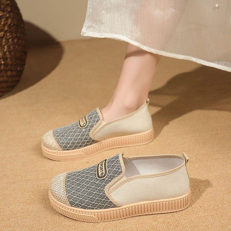 Fashion One-pedal Mesh Breathable Soft Sole Versatile Low-top Shoes Single Shoes 2025 New Simple Trendy Shoes Women's Summer