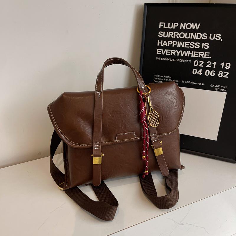 2024 Women's Retro Large-Capacity Backpack: Stylish Autumn & Winter Schoolbag, Perfect for Students & Travel.