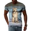 Sommer Mode Persönlichkeit Lynx Grafik T Shirts Männer Hip Hop Street Style Spaß Tees Trend Casual Gedruckt Oansatz Kurzarm tops