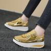 Women’s Sneakers Casual Outdoor School Student Shoes Lightweight for Girls Sneakers Silver Gold Plus Size