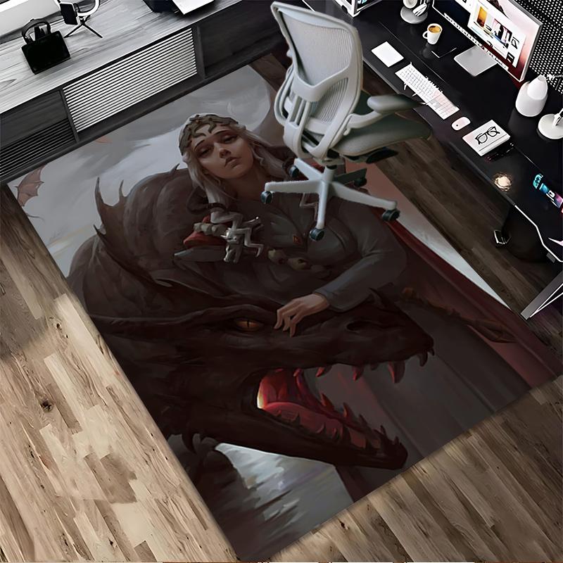 Dragon Queen Living Room Non-Slip Area Rug Soft Carpet for Bedroom Game Playroom Sofa Office Home Decor Doormat Christmas Gift C9211357