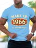 Vintage Made In 1966 All Original Parts Print Tshirt Summer Casual Short Sleeve Tops Fashion Street Unisexs Clothes