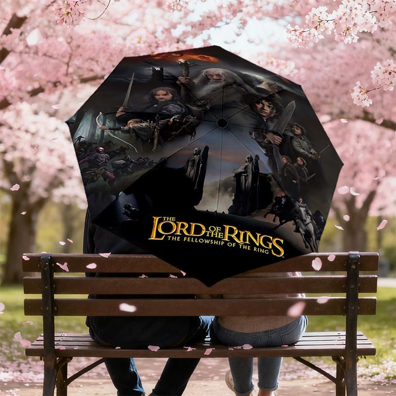 1pc Lord of the Rings Fellowship of the Ring Folding Umbrella Automatic Open/close, 8-Rib Durable Frame, Compact Folding Design, Ideal Birthday1107L