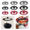 Multifunctional Tempered Glass Lid Pot Silicone Cover Kitchen Utensils Cookware Parts