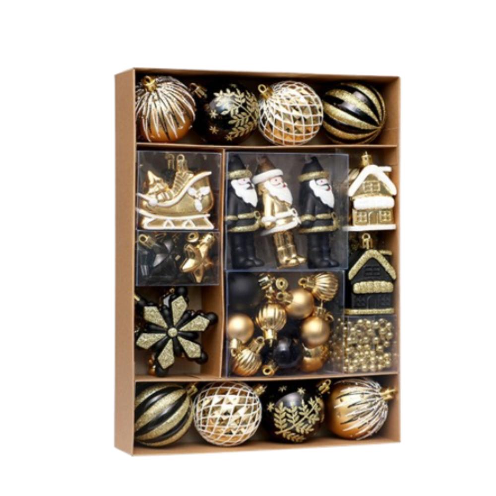 50pcs Reusable Electroplated Christmas Hanging Balls Xmas Tree Pendants Merry Christmas Decoration