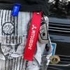xksh2 Car Remote Keychain Leather Keyring Auto Key Chain Pendant Accessories For Mitsubishi 9 Ralliart X EX ASX Colt Outlander Pajero