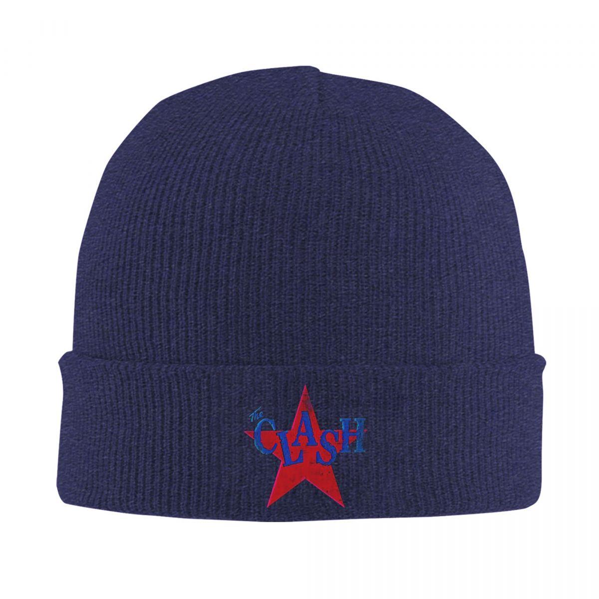 

Rock Band Clash Logo Warm Knitted Cap Winter Knit Bonnet Hat Skullies Beanies Hip Hop Caps for Unisex One Size