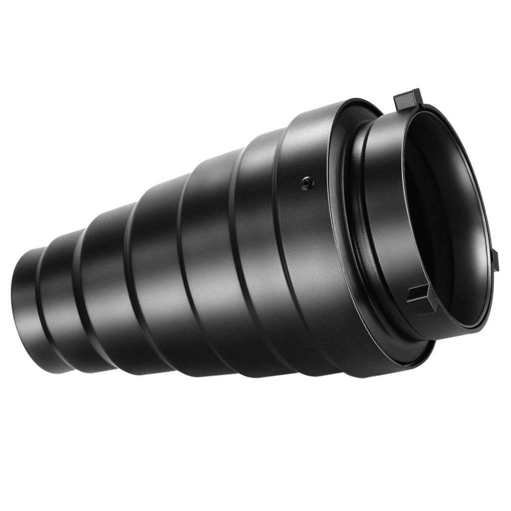Neewer Conical Snoot Aluminum with Honeycomb Grid and 5 Color Gel Compatible with Bowens Mount Studio Strobe Monolights and Photography Kit, Large,