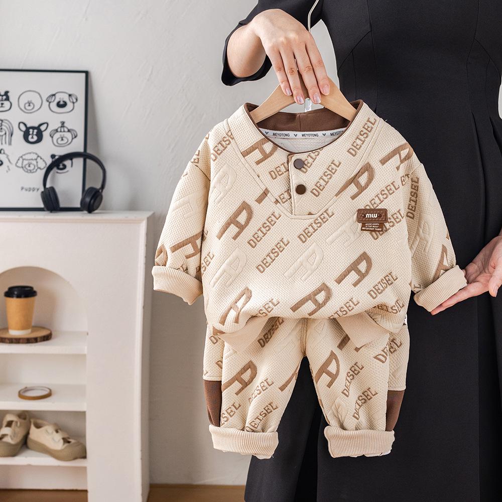 

Детский спортивный костюм на осень 2025 года - Спортивная одежда для малышей 80cm белый/кремовый