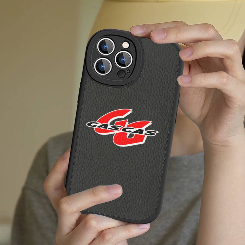 

G-GasGas Red Motorcycle Phone Case For IPhone 16 15 14 13 12 11 Pro Max Plus Leather Soft Cover iPhone 16