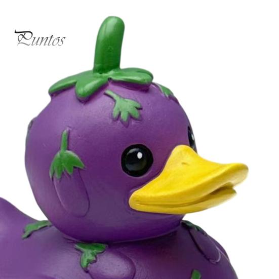 Bürotischzubehör Lustige Orange Aubergine Ente Figur, Obst Gemüse Harz Statue, Entzückende Einzigartige Geburtstagsgeschenke Dekoration für Auto Armaturenbrett Zuhause