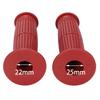 Nakira Motorcycle Grip Moped Handle Barrel Type 0.9 Inch (22.2 Mm) Left and Right Set Rubber E Type (Red)