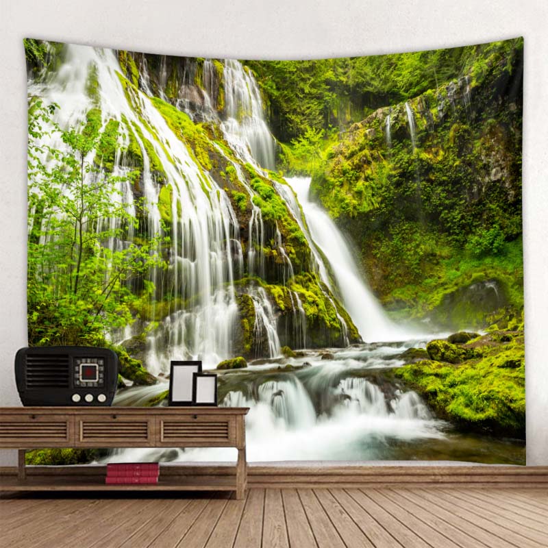 Green Jungle Tapestry Beautiful Natural Forest Large Wall Hanging Hippie Bohemian Mandala Wall Art Home Decoration 8 Sizes